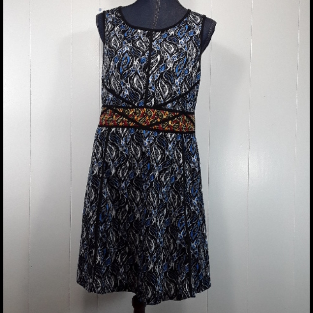 Mark. Abstract design sleeveless dress size extra large